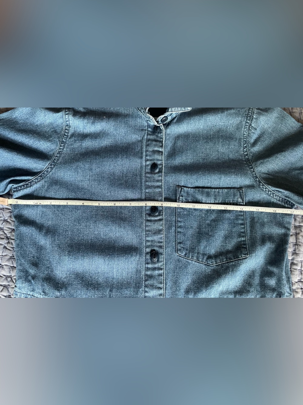 Madewell Blue Denim Waisted Dress Shirtdress with Button-Up Front Size Small - Picture 10 of 13
